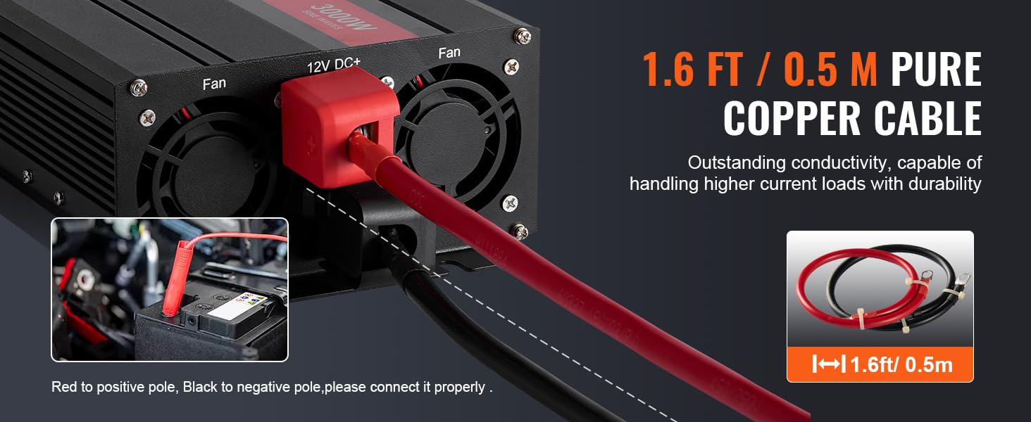 Foto 5 pulgar | Inversor De Corriente Vevor Pure Sine Wave 3000 W Dc 12 V A Ac 120 V - Venta Internacional.