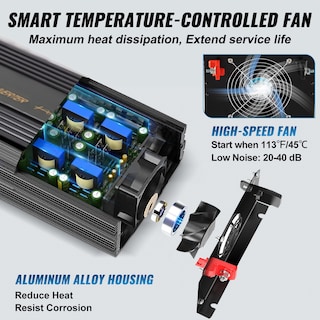 Foto 6 | Inversor De Corriente Vevor Pure Sine Wave 3500 W Dc 12 V A Ac 120 V - Venta Internacional.