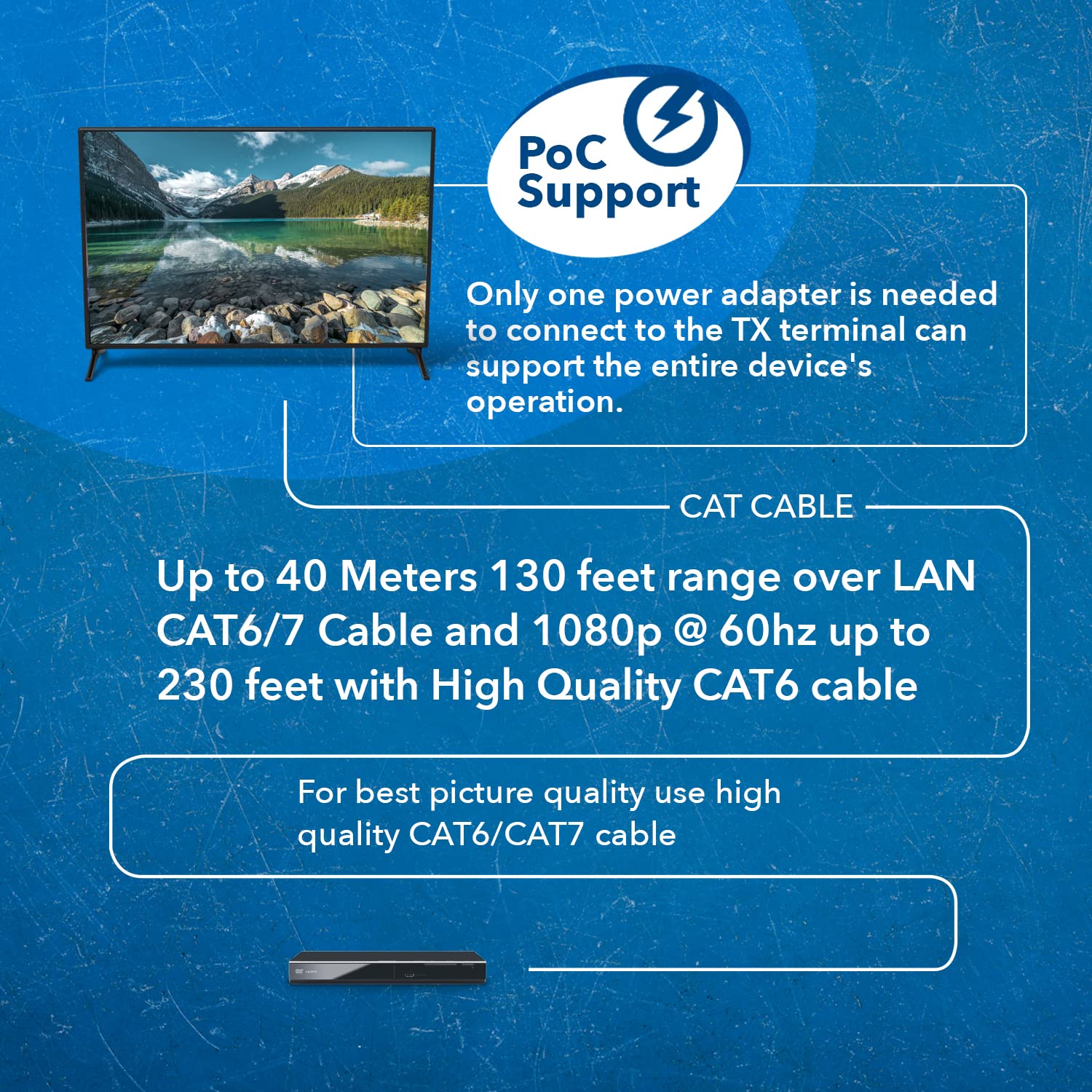 Foto 5 pulgar | Extensor Hdmi A Través De Ethernet Orei 4k 60 Hz Hdbaset 230 Pies - Venta Internacional.
