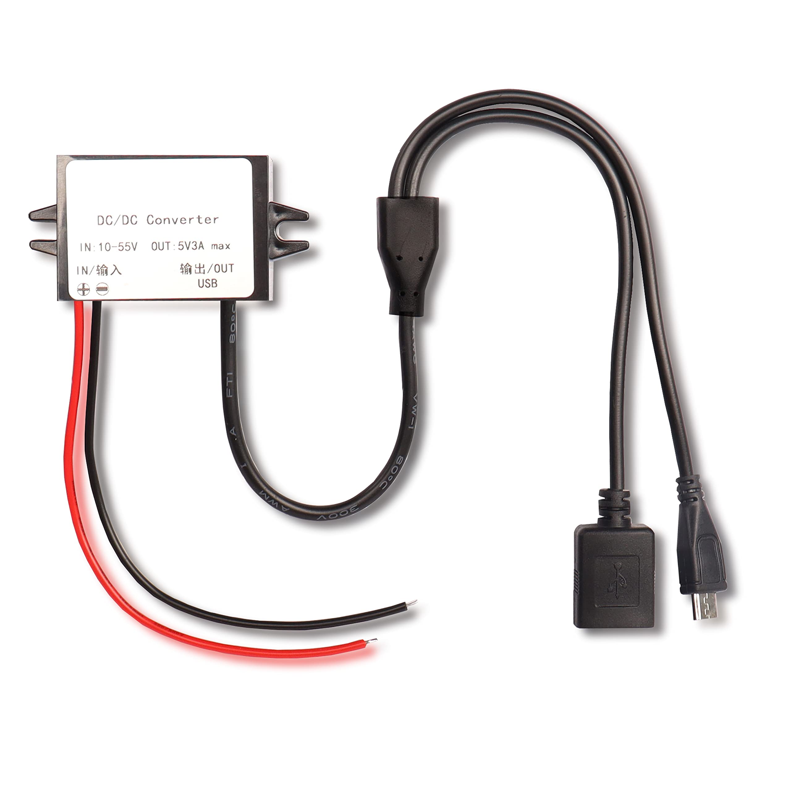 Convertidor Dc Xmsjsiy 10-55v A 5v Usb 3a 15w De Alimentación Para Coche - Venta Internacional.