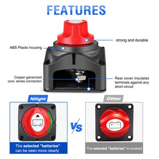 Foto 5 | Interruptor De Batería Nilight 90015a 12-48 V A Prueba De Agua Para Coche Y Autocaravana - Venta Internacional.