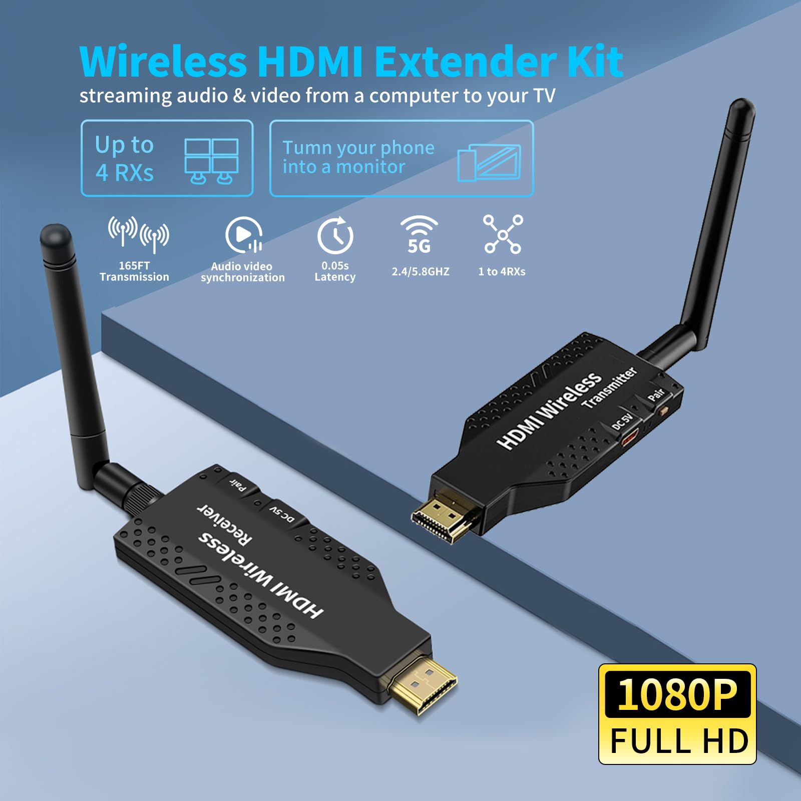 Foto 3 pulgar | Transmisor Y Receptor Hdmi Inalámbrico Ipazzport H50 1080p - Venta Internacional.
