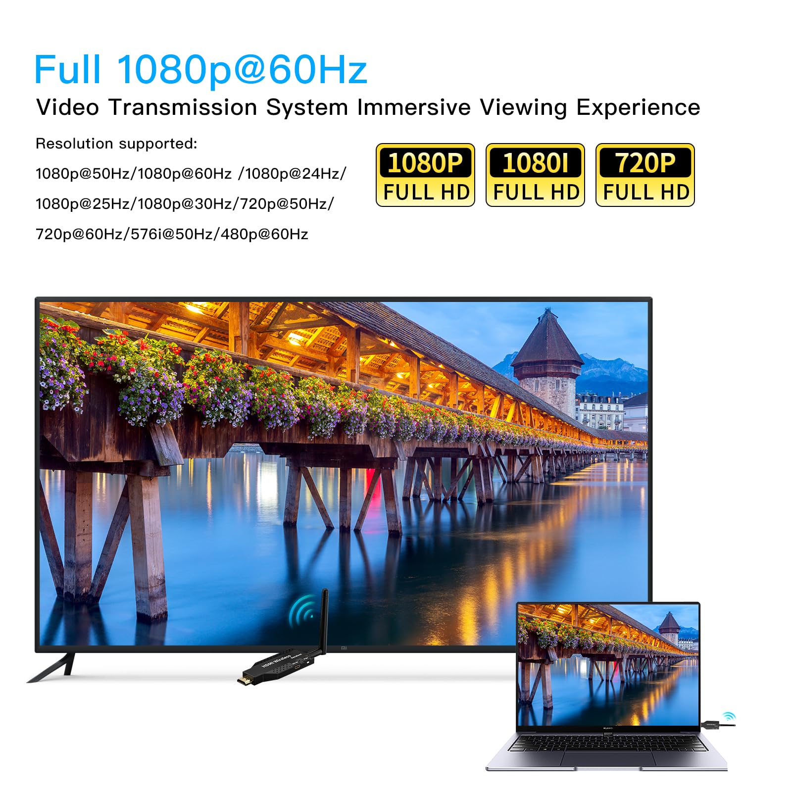 Foto 6 | Transmisor Y Receptor Hdmi Inalámbrico Ipazzport H50 1080p - Venta Internacional.