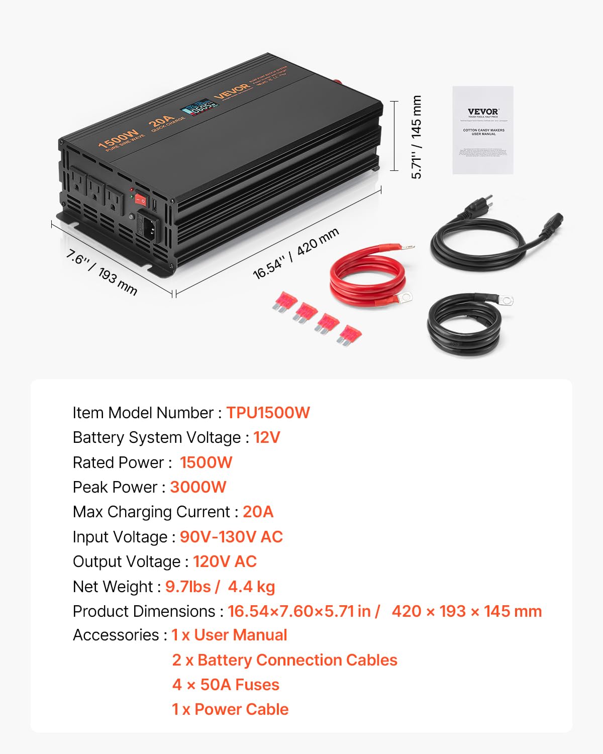 Foto 8 pulgar | Sistema De Respaldo De Batería Para Bomba De Sumidero Vevor 1500w Con Pantalla Lcd - Venta Internacional.