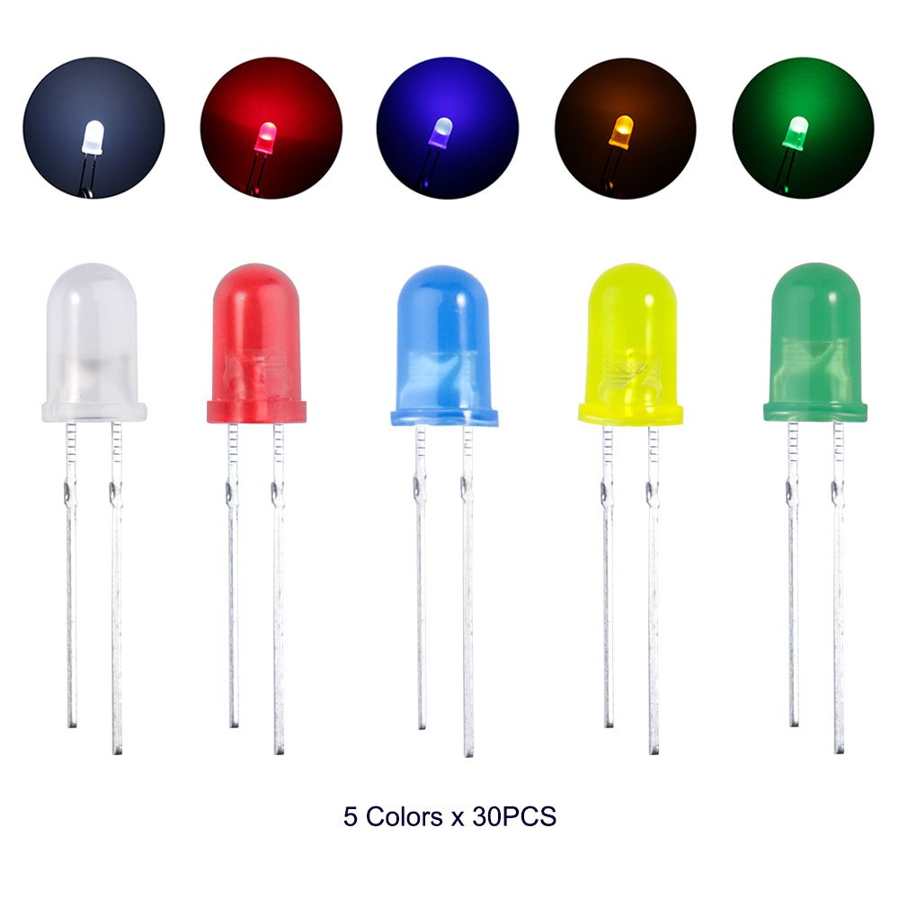 Foto 5 pulgar | Kit Led Elegoo De 3 Mm Y 5 Mm, Difusos Y Transparentes, Varios 600 Unidades - Venta Internacional.