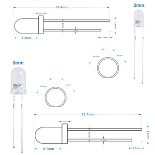 Foto 6 | Kit Led Elegoo De 3 Mm Y 5 Mm, Difusos Y Transparentes, Varios 600 Unidades - Venta Internacional.