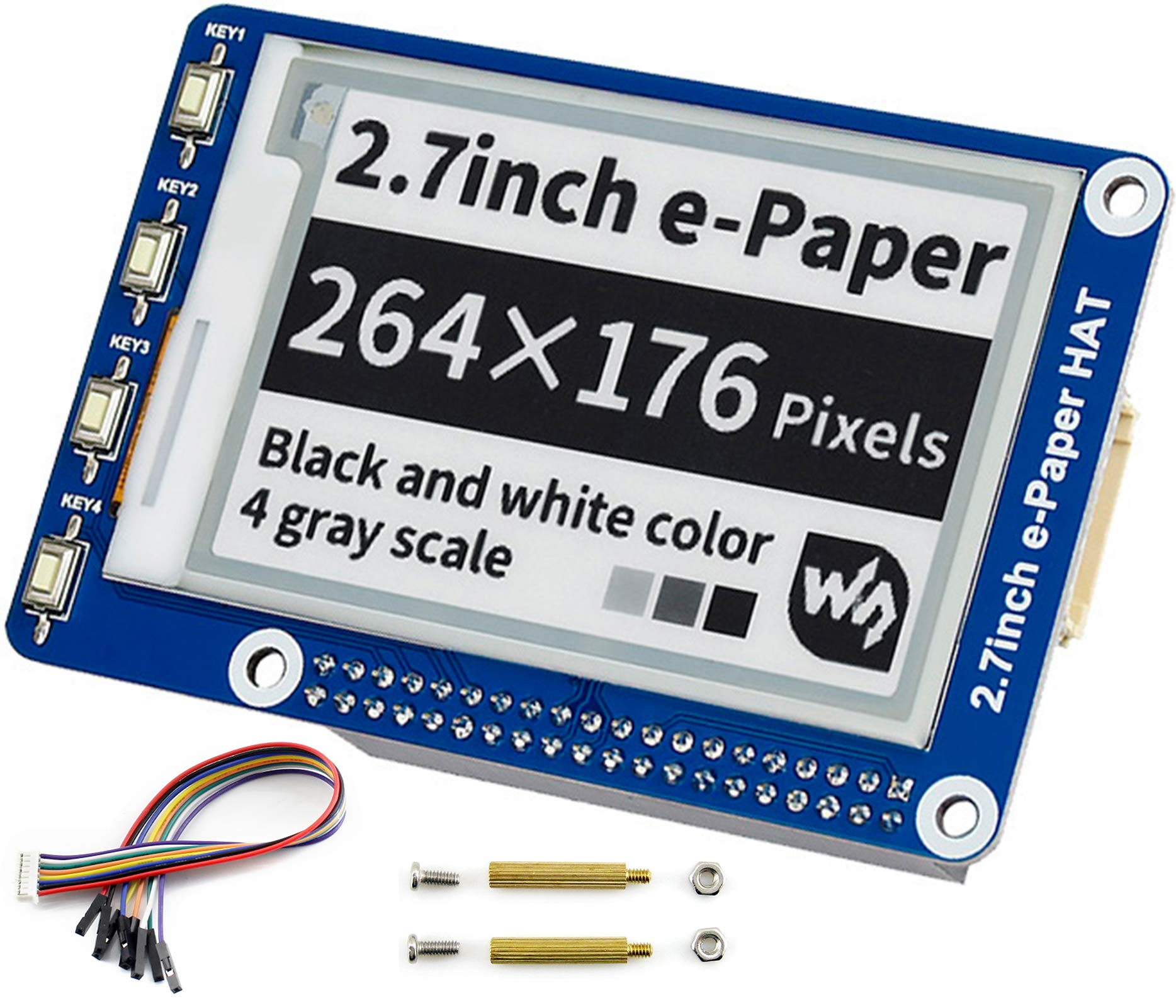 Foto 1 | Pantalla E-ink Hat Waveshare De 2,7 Pulgadas, 264 X 176 Píxeles, Negro/blanco - Venta Internacional.