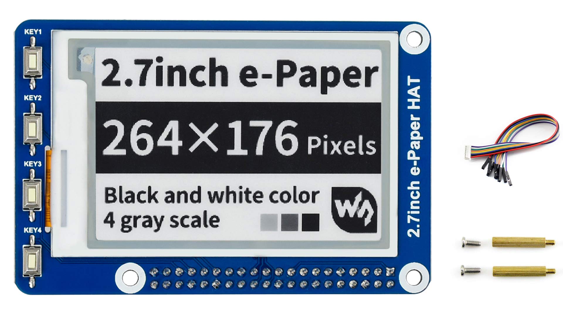 Foto 6 | Pantalla E-ink Hat Waveshare De 2,7 Pulgadas, 264 X 176 Píxeles, Negro/blanco - Venta Internacional.