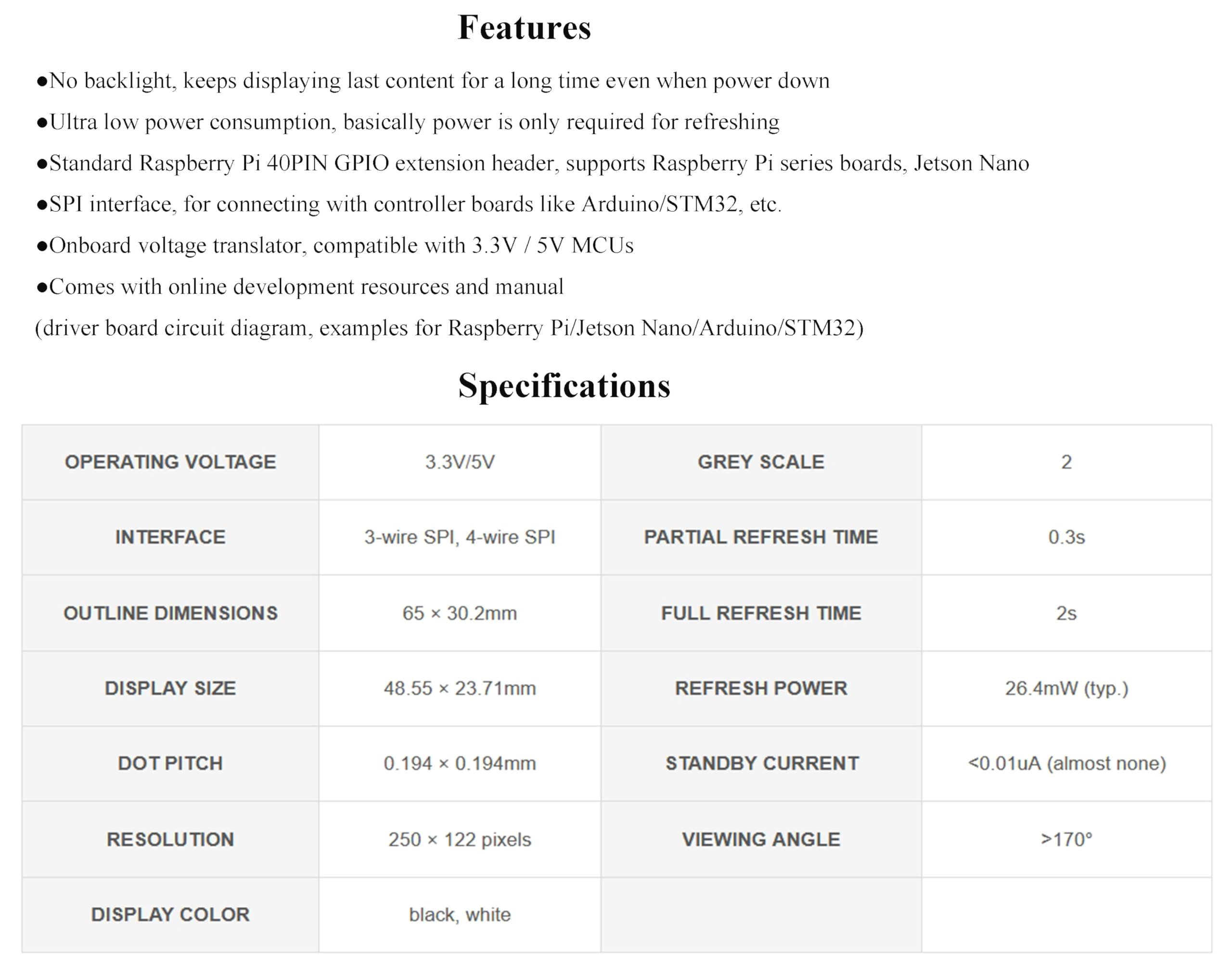 Foto 6 pulgar | Pantalla E-ink Hat Waveshare V4 De 2.13 Pulgadas Para Raspberry Pi - Venta Internacional.