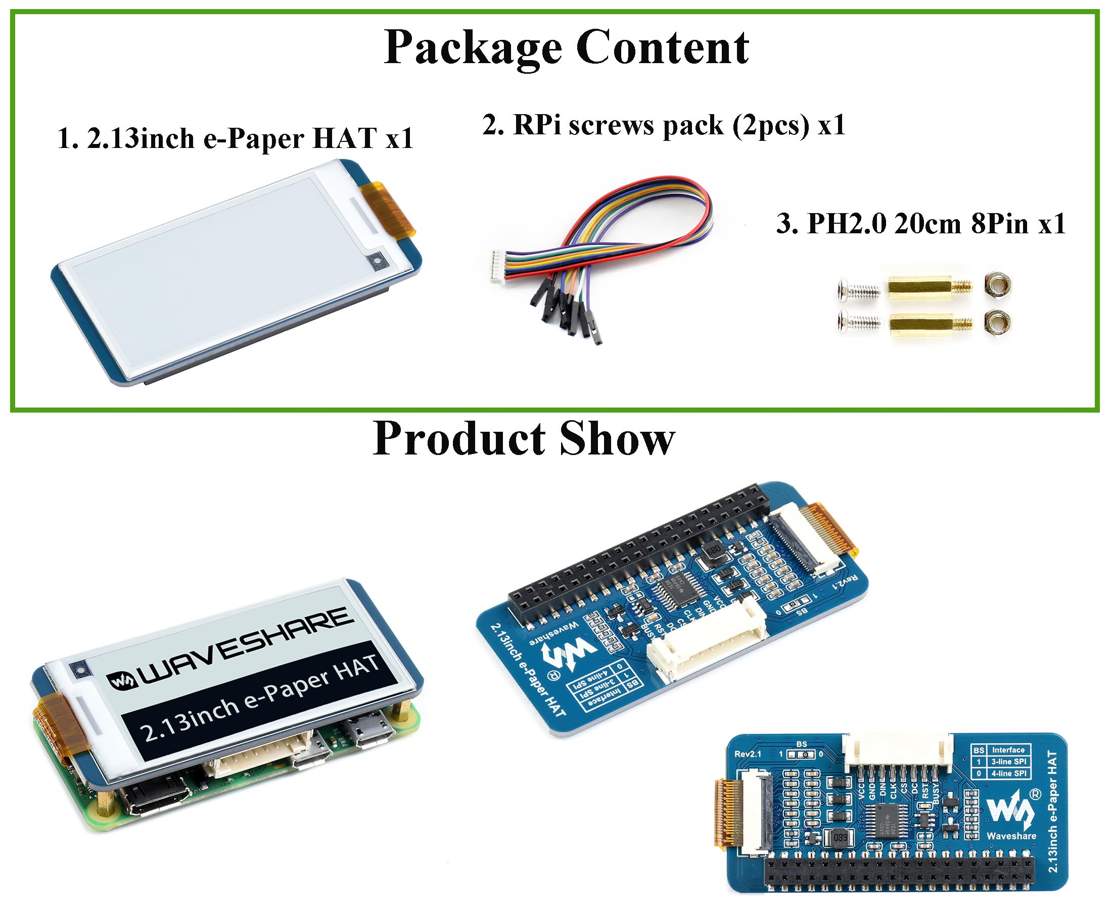 Foto 8 pulgar | Pantalla E-ink Hat Waveshare V4 De 2.13 Pulgadas Para Raspberry Pi - Venta Internacional.