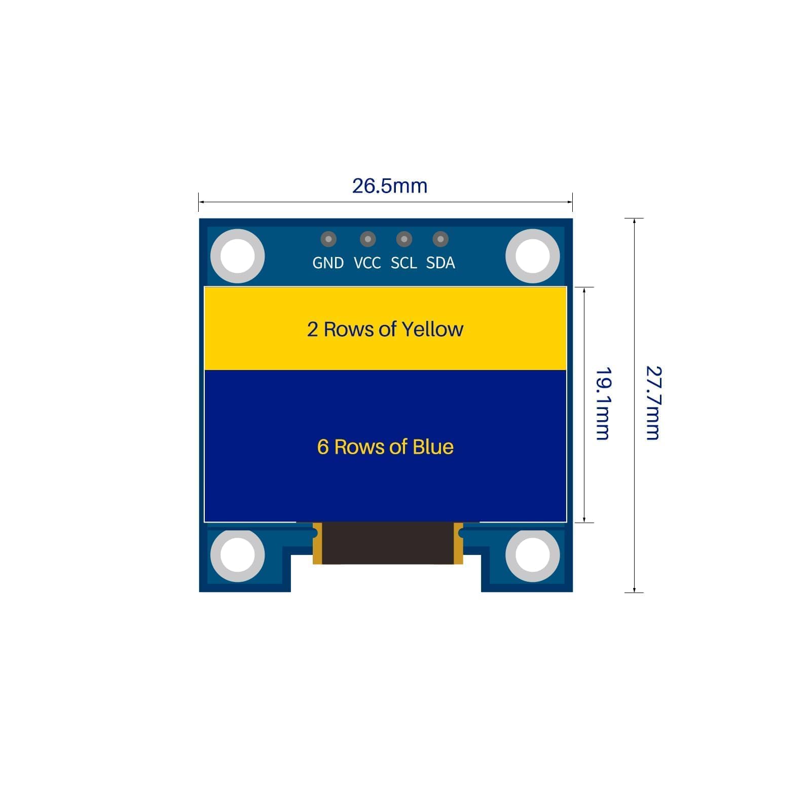 Foto 4 | Módulo De Pantalla Oled Elegoo De 0.96 Pulgadas Para Arduino - Venta Internacional.