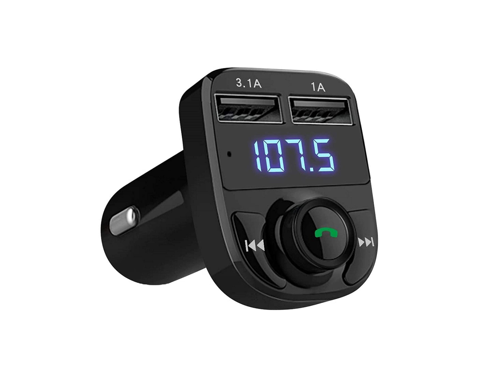 Foto 2 pulgar | Transmisor Fm Bluetooth Manos Libres Cargador con Puerto Doble USB