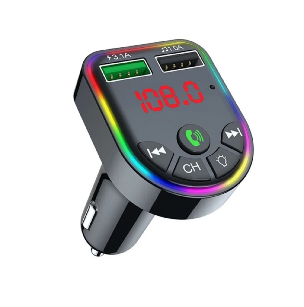 Foto 2 pulgar | Transmisor FM Bluetooth 5.0 Auto Manos Libres Cargador 2 USB