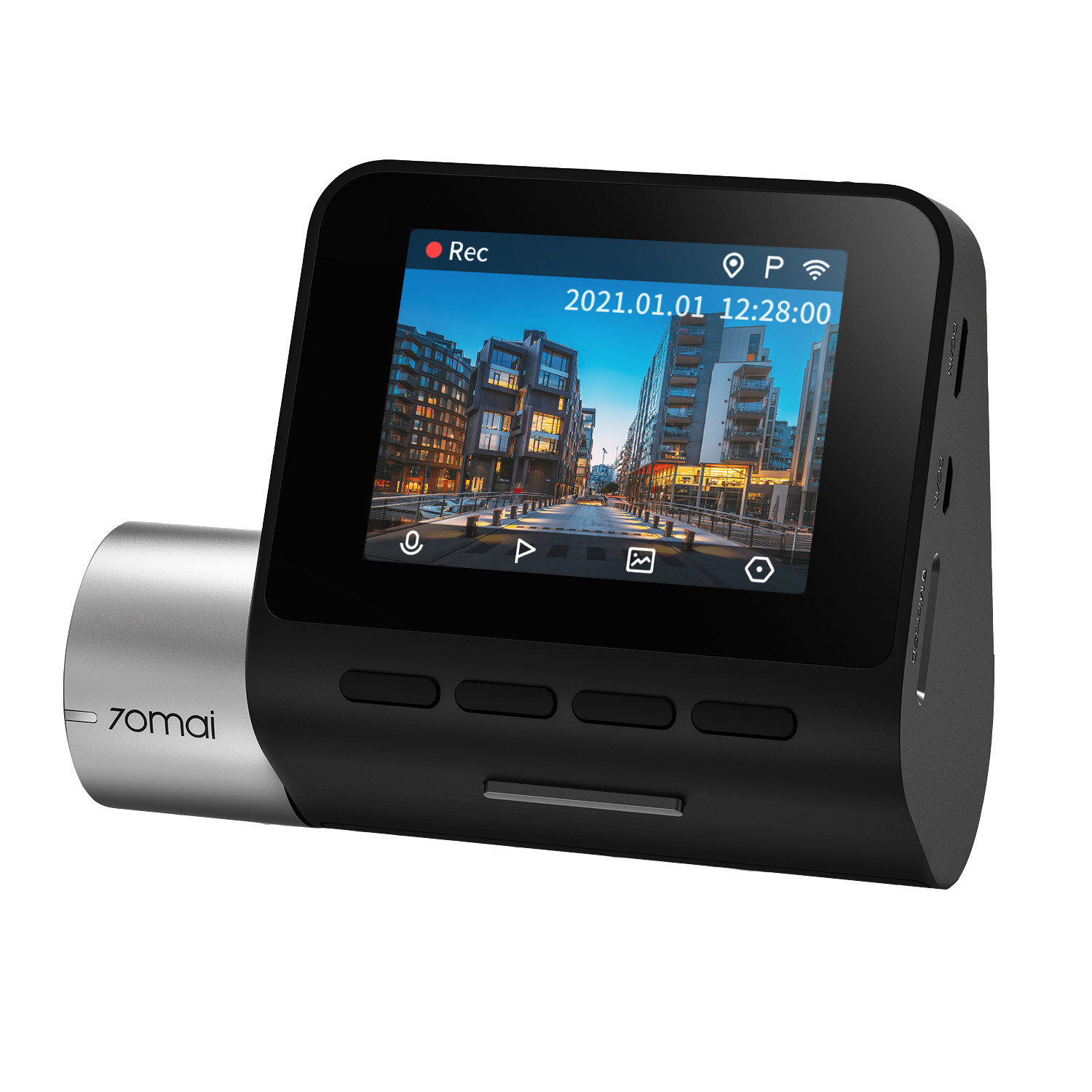 Cámara de auto 70mai Dash Cam Pro Plus A500s color Negro