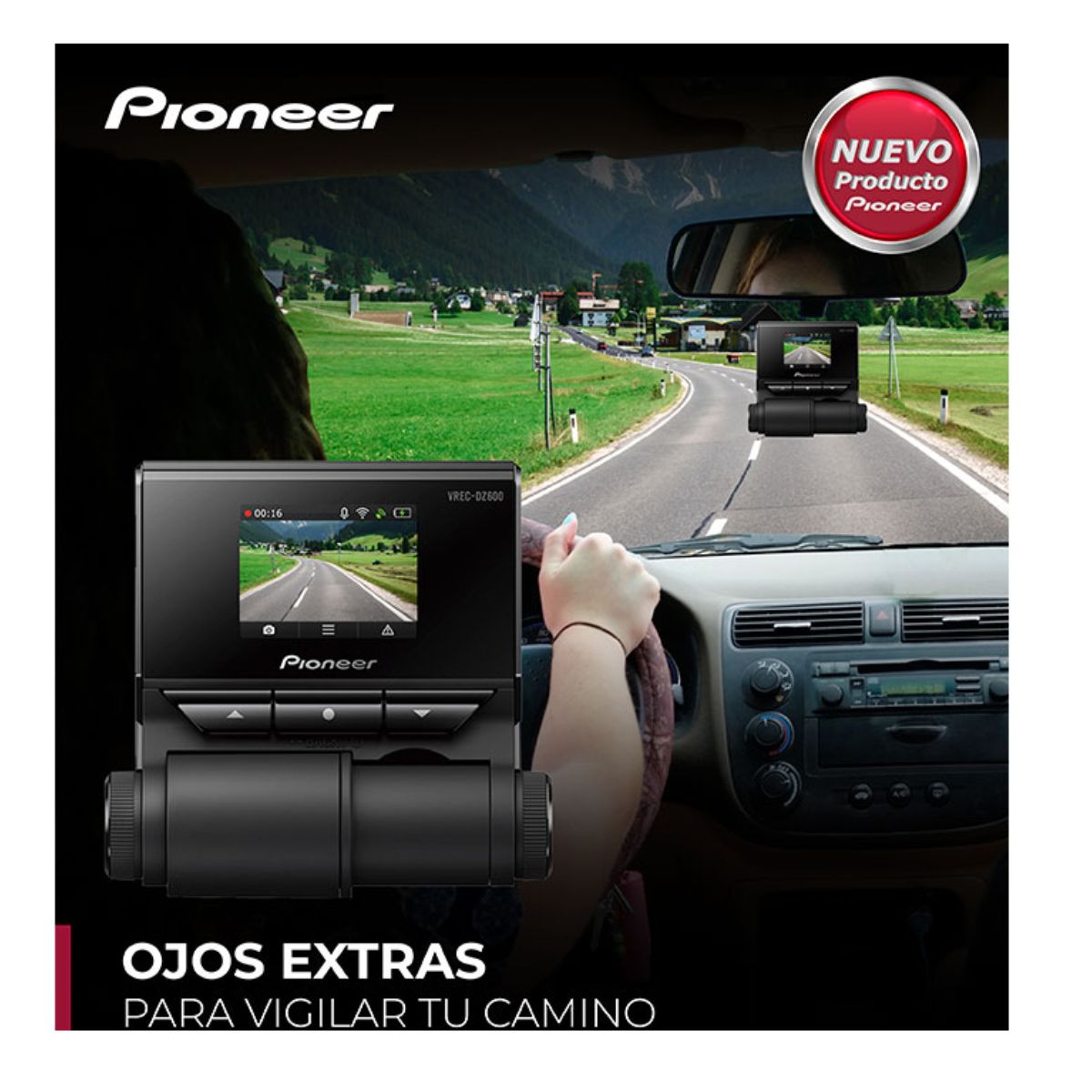 Foto 6 pulgar | Cámara Frontal Pioneer VREC-DZ600 Full HD 160° wi-fi modo Nocturno