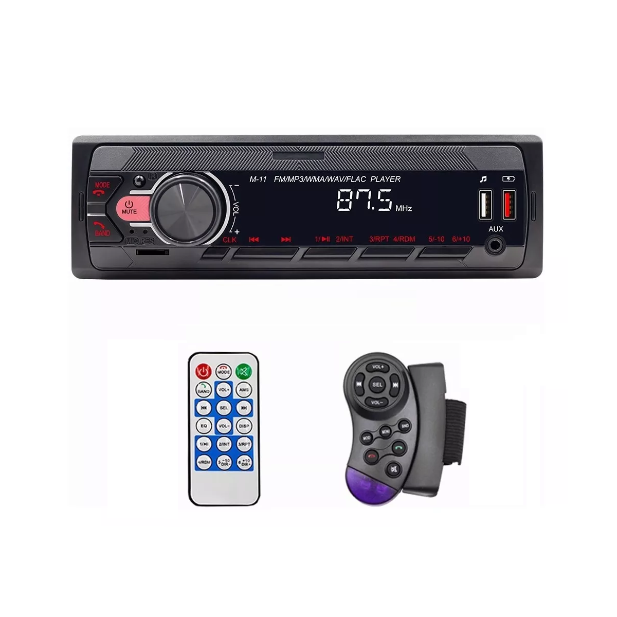 Estéreo para Auto Eo Safe Imports ESI-3844 color Negro con Mp3 2 USB Bluetooth