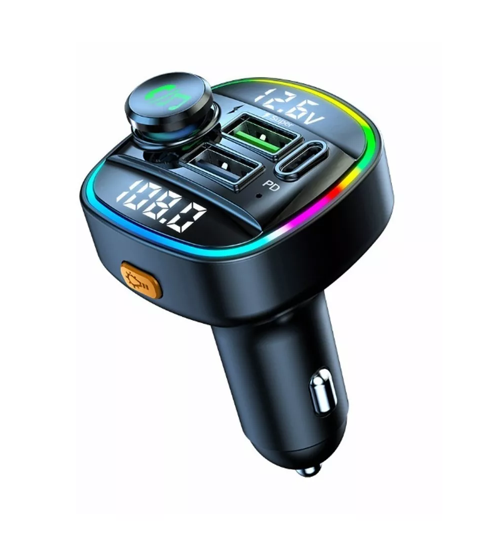 Foto 2 pulgar | Transmisor FM BELUG Bluetooth 5.0 Modulador de Radio de Coche Mano Negro