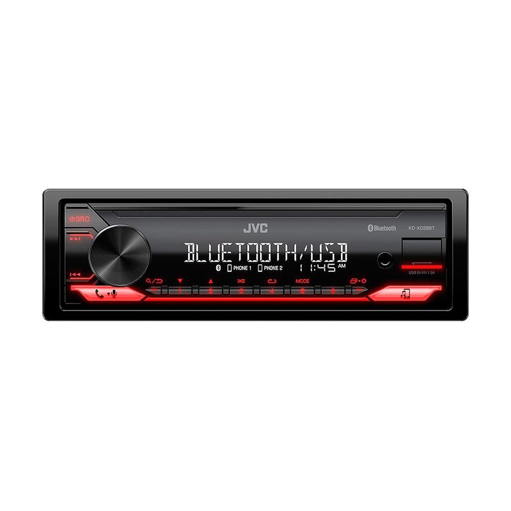 Autoestéreo JVC KDXD28BT color Negro Bluetooth USB Aux 13 Bandas $2,899