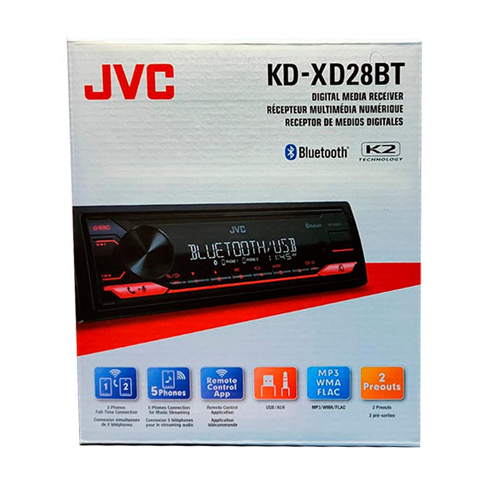 Foto 2 | Autoestéreo JVC KDXD28BT color Negro Bluetooth USB Aux 13 Bandas