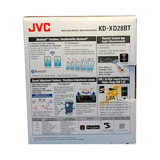 Foto 6 | Autoestéreo JVC KDXD28BT color Negro Bluetooth USB Aux 13 Bandas