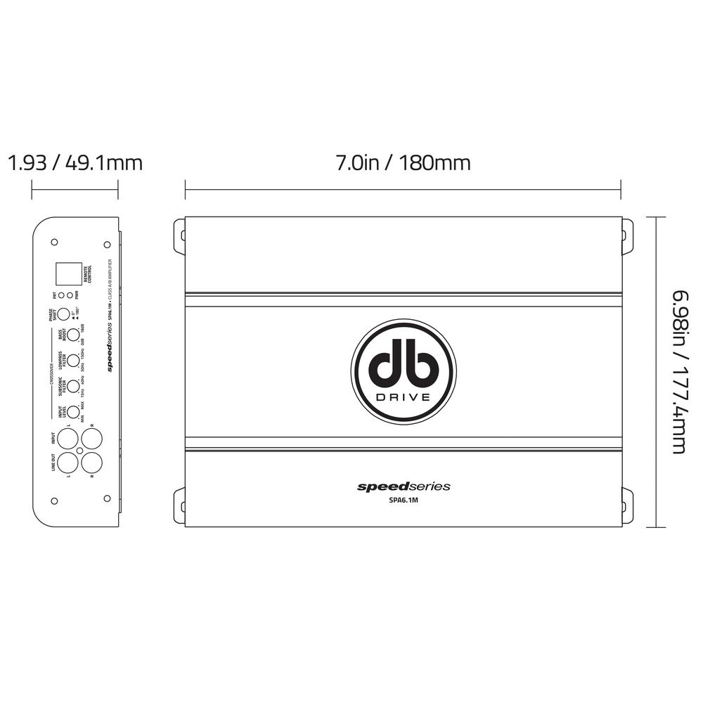 Foto 8 | Amplificador Monoblock Db Drive Spa6.1m 600 Watts