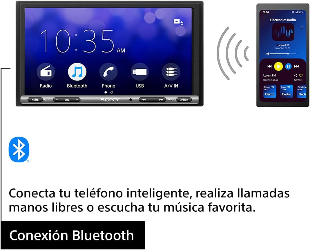 Foto 3 pulgar | Autoestéreo Sony Xavax3200qe17 con Bluetooth color Negro