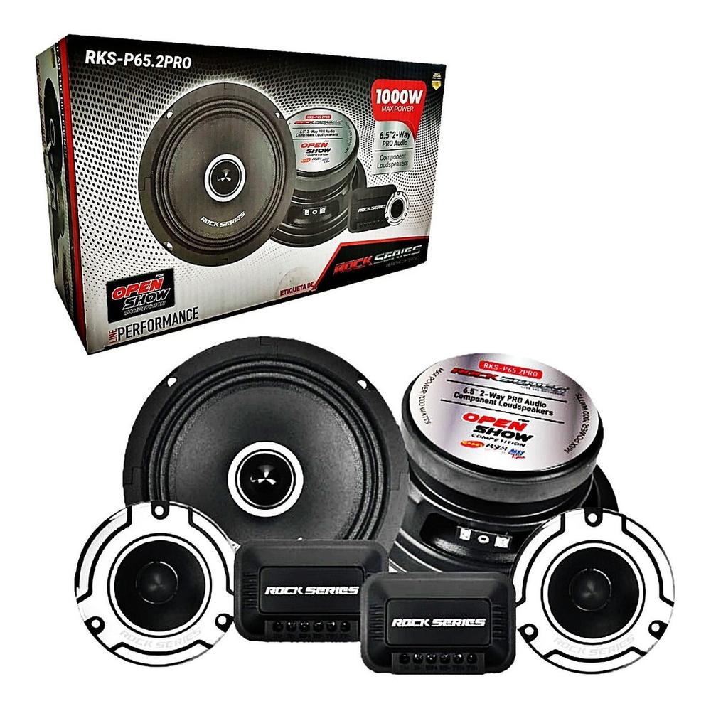 Set de Medios Profesional Rock Series Rks-p65.2pro 1000 Watts Open Show 2 Vías Performance Series