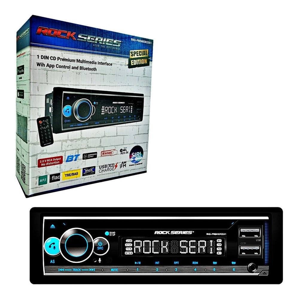 Foto 2 pulgar | Estéreo Rock Series Rks-premiercdx1 1 Din 50x4w Cd App 2usb Bt Aux