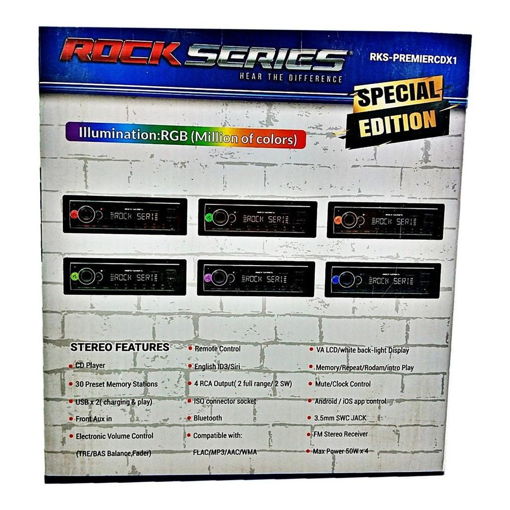 Foto 5 pulgar | Estéreo Rock Series Rks-premiercdx1 1 Din 50x4w Cd App 2usb Bt Aux