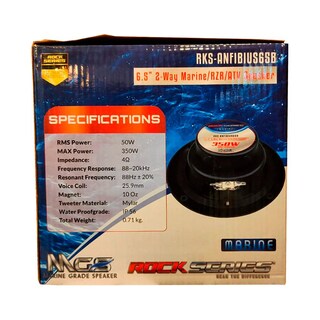 Foto 3 | Bocinas Marinas Rock Series Rks-anfibius65b 350 Watts 6.5 Pulgadas Negro