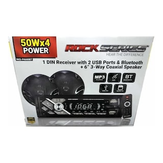 Foto 2 | Estéreo 1 Din Bluetooth + Par de Bocinas 6.5'' Rock Series Rks-pk600bt 2 Puertos Usb Aux