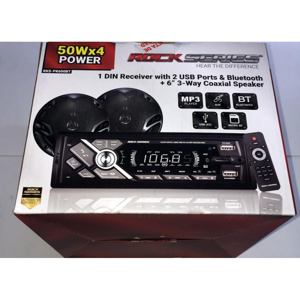 Foto 6 | Estéreo 1 Din Bluetooth + Par de Bocinas 6.5'' Rock Series Rks-pk600bt 2 Puertos Usb Aux