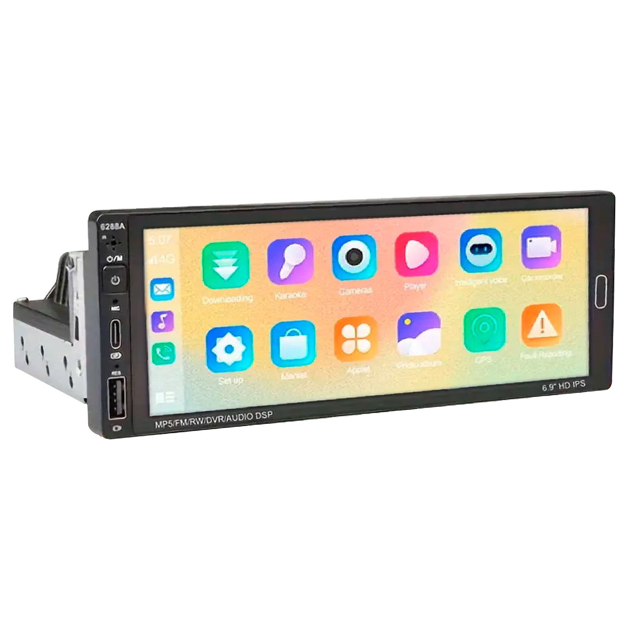 Foto 2 pulgar | Autoestereo Vak 3558 1 Din 6.8'' Android Carplay Camara Gps