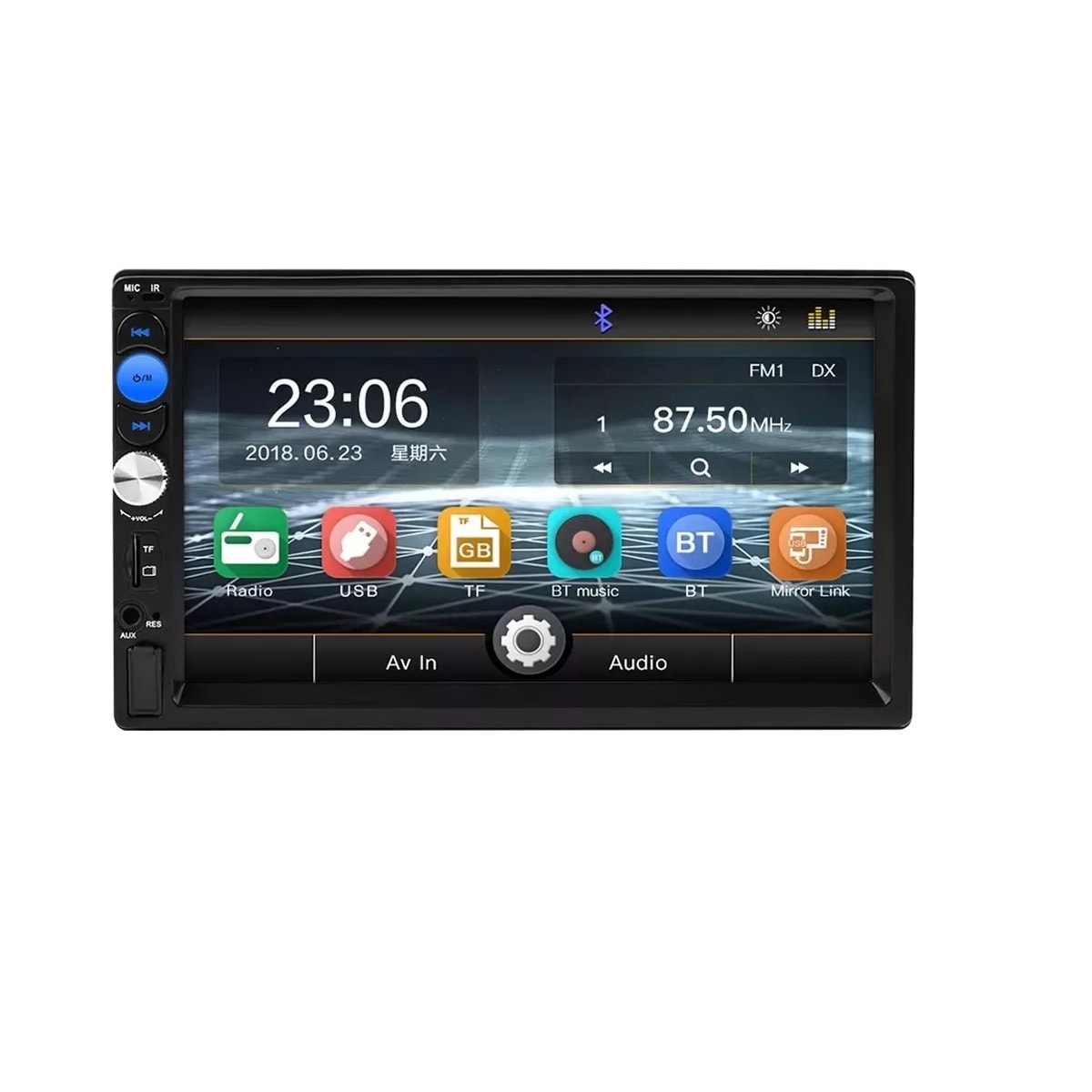 Auto Estéreo Táctil Bluetooth Usb Fm Aux Cámara Eo Safe Imports Esi-12812 Negro $1,359