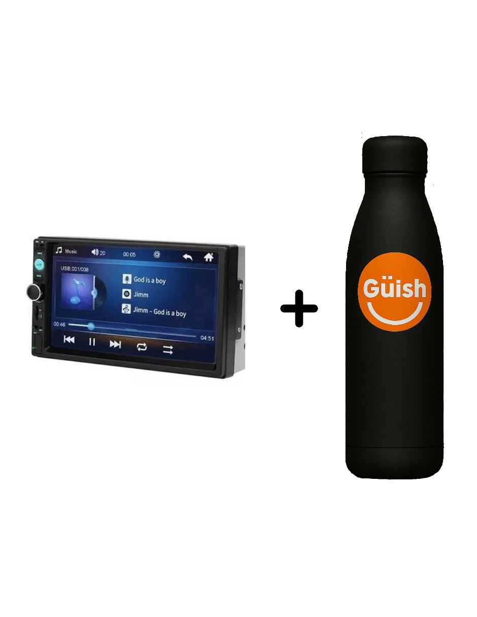 Estéreo Para Auto Con Cámara + Gratis Termo Güish De Regalo