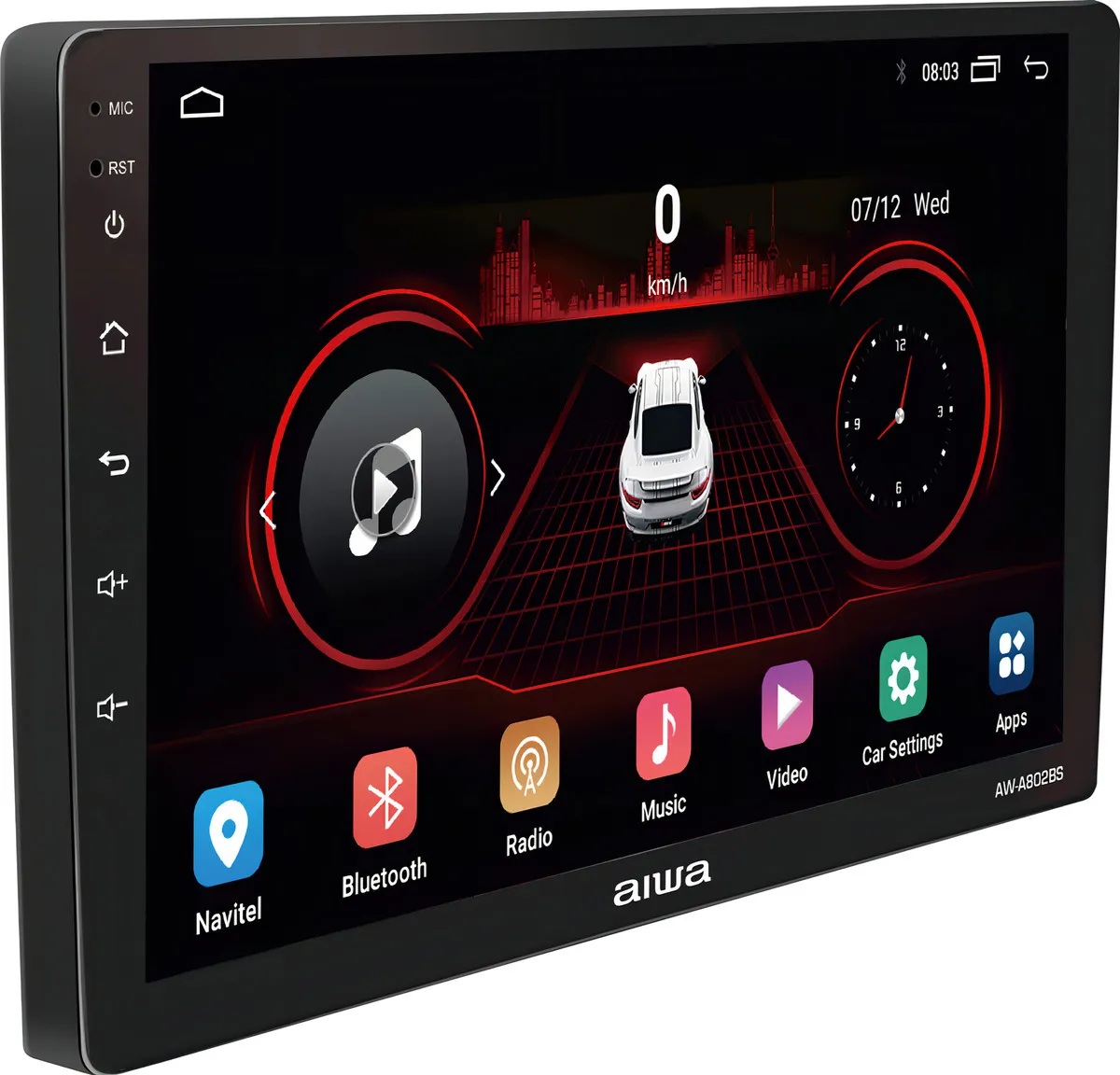 Foto 3 pulgar | Radio Auto 2 Din Android Touch Hd De 9'' Aiwa Aw-a802bs