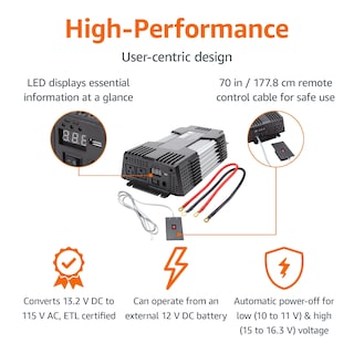 Foto 3 | Inversor de Corriente para Coche 1000 W 12 V A 110 V 1000 W - Venta Internacional