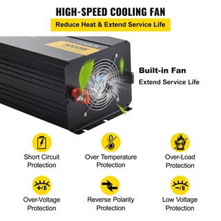 Foto 6 | Inversor De Corriente Vevor 5000w De Onda Sinusoidal Modificada Dc 12v A Ac 1 - Venta Internacional.