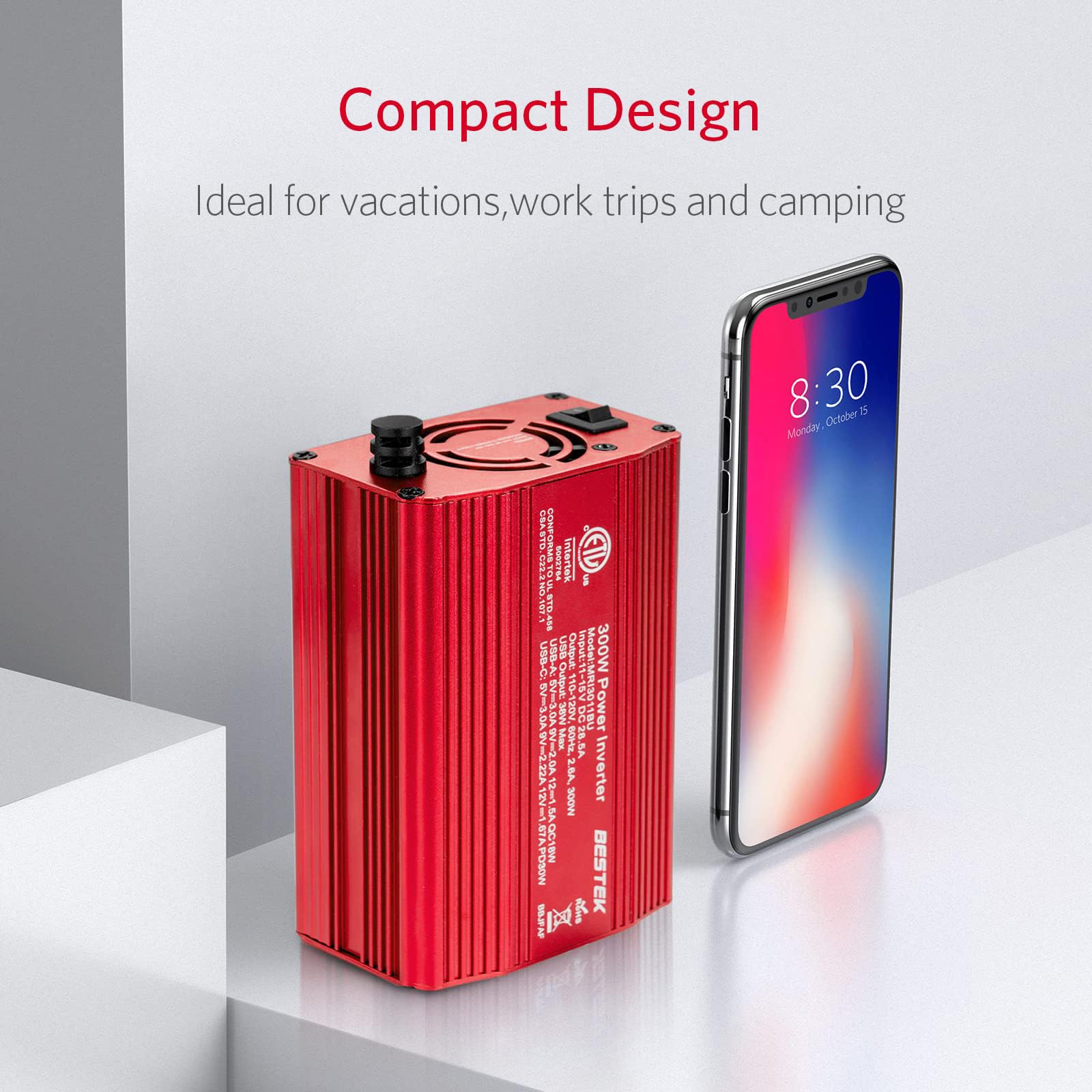 Foto 5 pulgar | Inversor De Corriente Bestek 300 W Dc 12 V A 110 V Ac Con Usb-c Pd 30w - Venta Internacional.