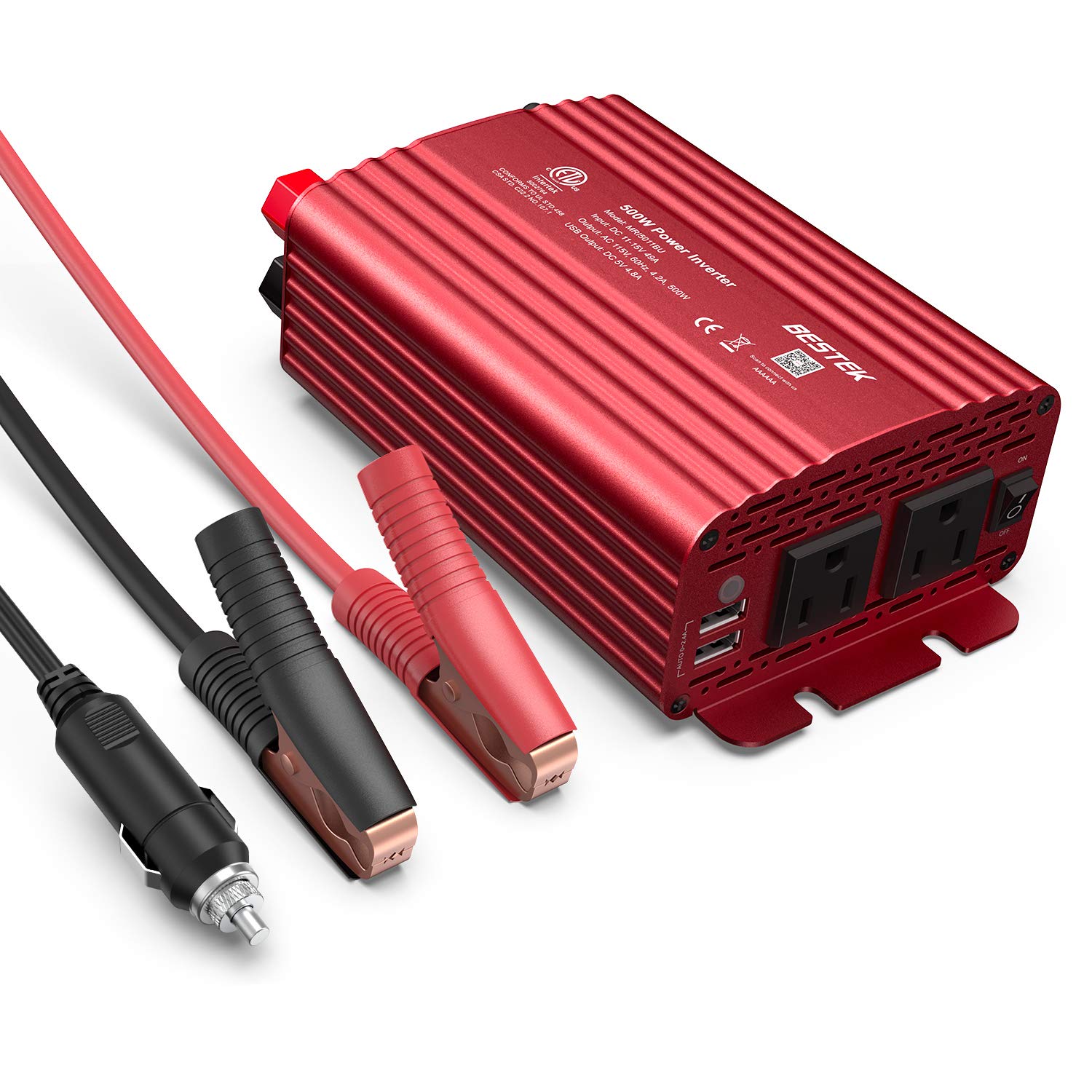 Foto 2 pulgar | Inversor De Corriente Bestek 500 W Dc 12 V A 110 V Ac Con Cargador Usb - Venta Internacional.