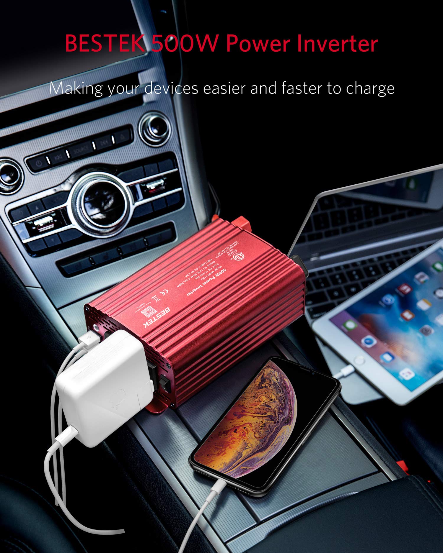 Foto 8 pulgar | Inversor De Corriente Bestek 500 W Dc 12 V A 110 V Ac Con Cargador Usb - Venta Internacional.