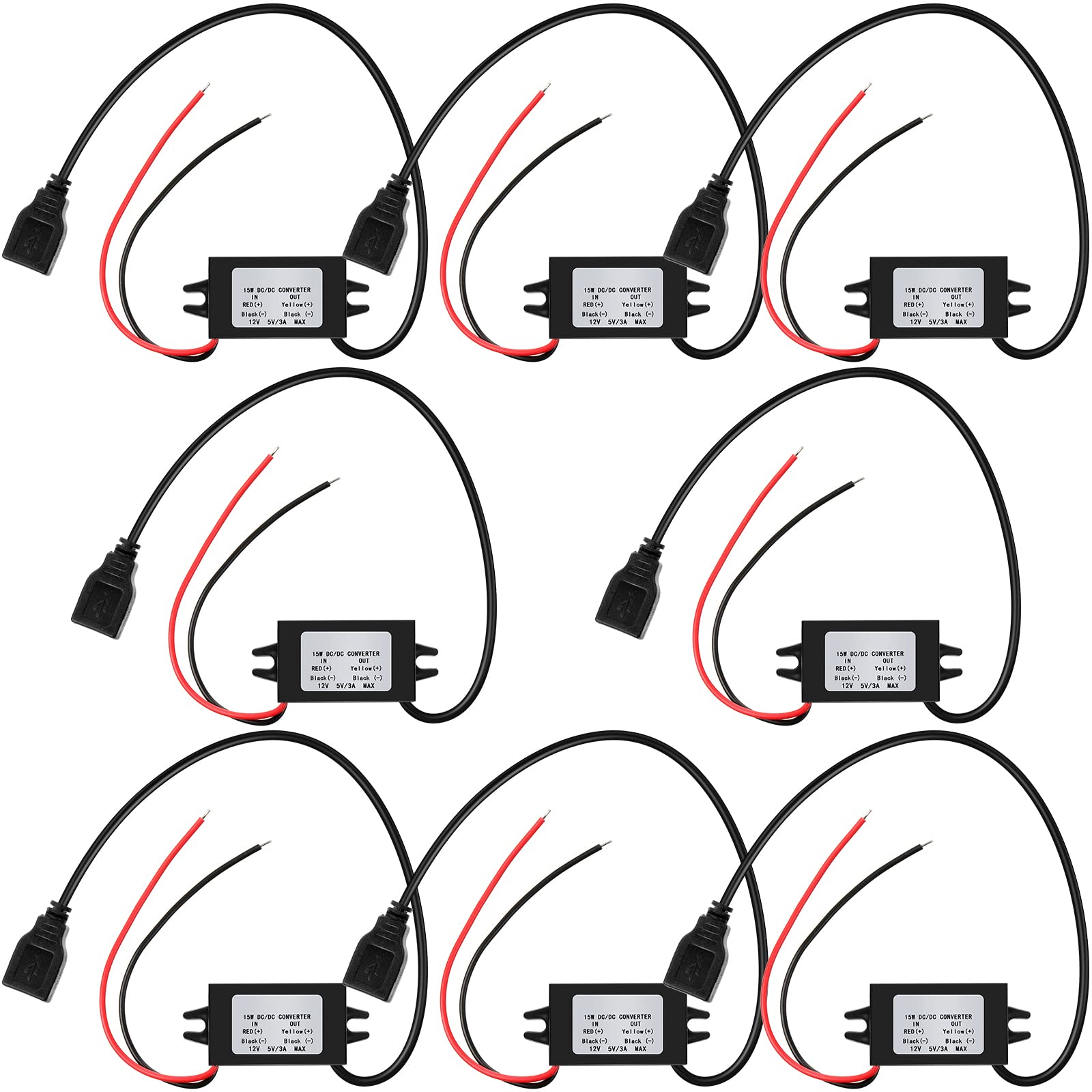 Foto 1 | Convertidor De Cc A Cc, Módulo Buck De 12 V A 5 V, 3 A, 15 W (8 Piezas) - Venta Internacional.