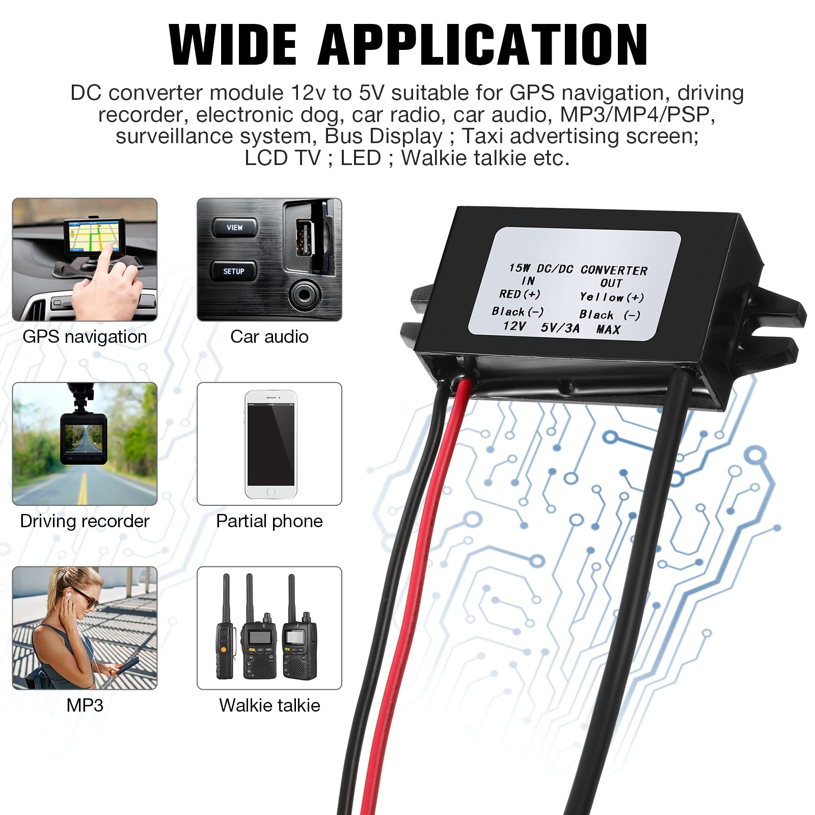 Foto 6 | Convertidor De Cc A Cc, Módulo Buck De 12 V A 5 V, 3 A, 15 W (8 Piezas) - Venta Internacional.
