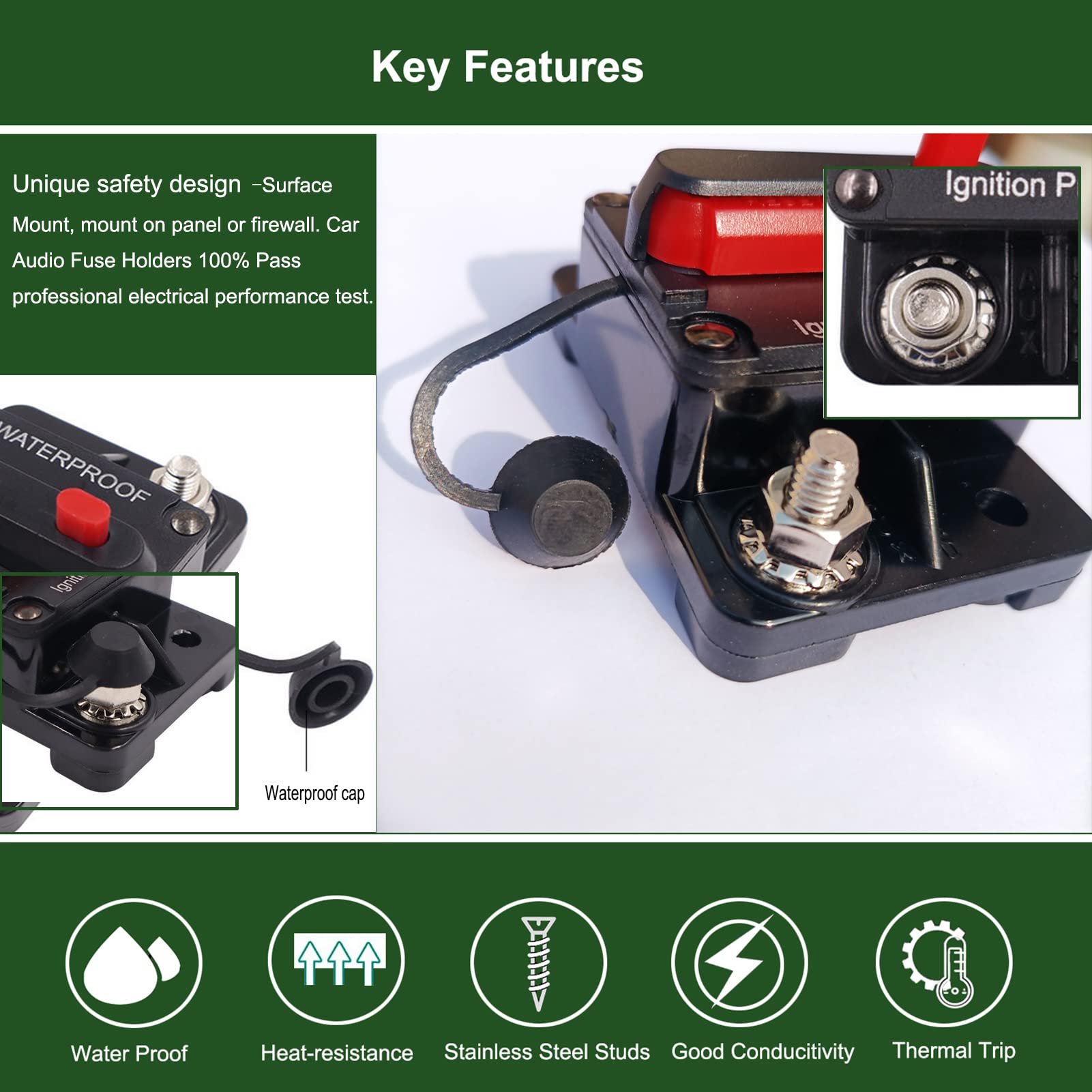 Foto 5 pulgar | Disyuntor Tiwerlfe Cb181f-100 60 A 12-48 V Dc Con Interruptor - Venta Internacional.