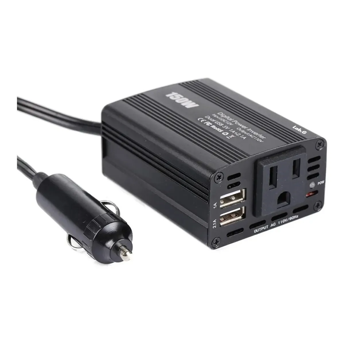 Foto 1 | Inversor De Alta Potencia Para Coche De 150 W Lab.g Negro