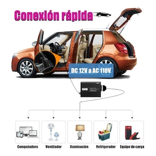 Foto 3 | Inversor De Alta Potencia Para Coche De 150 W Lab.g Negro
