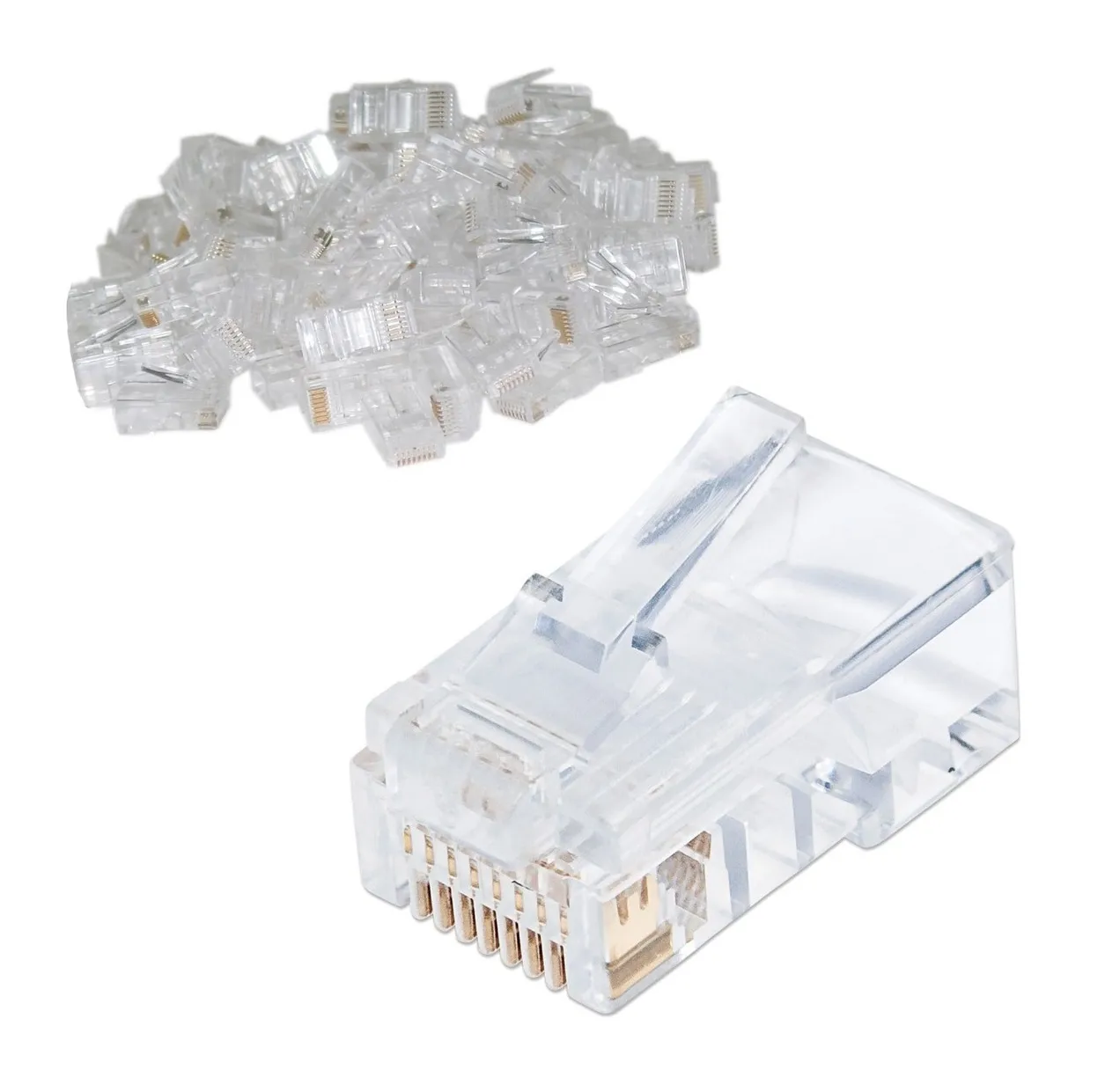 Foto 4 pulgar | Kit con 100 Conectores Eo Safe Imports ESI-550 color Transparente RJ-45