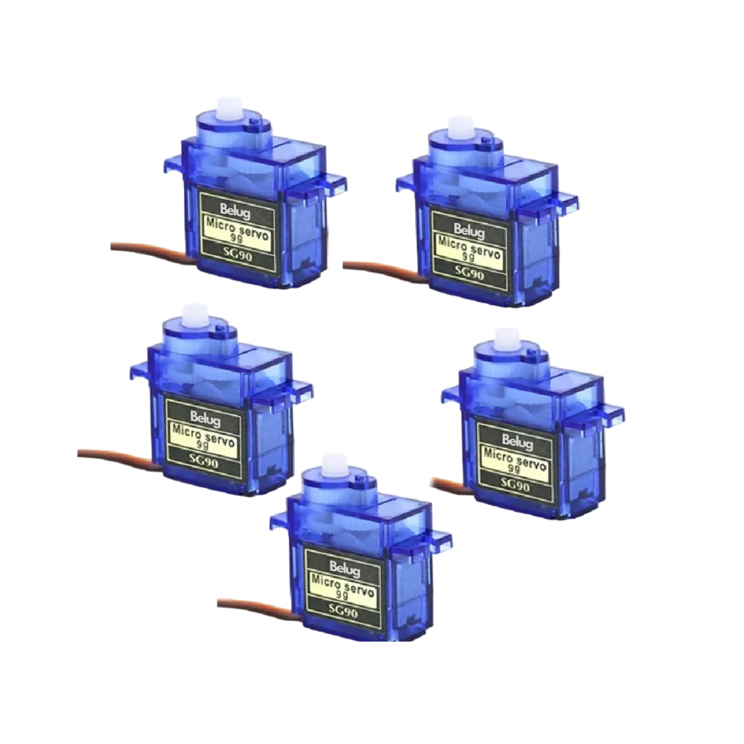 Servomotor Micro Sg90 1.6kg Servo Motor Arduino Pic 5 Pzs, Belug Azul