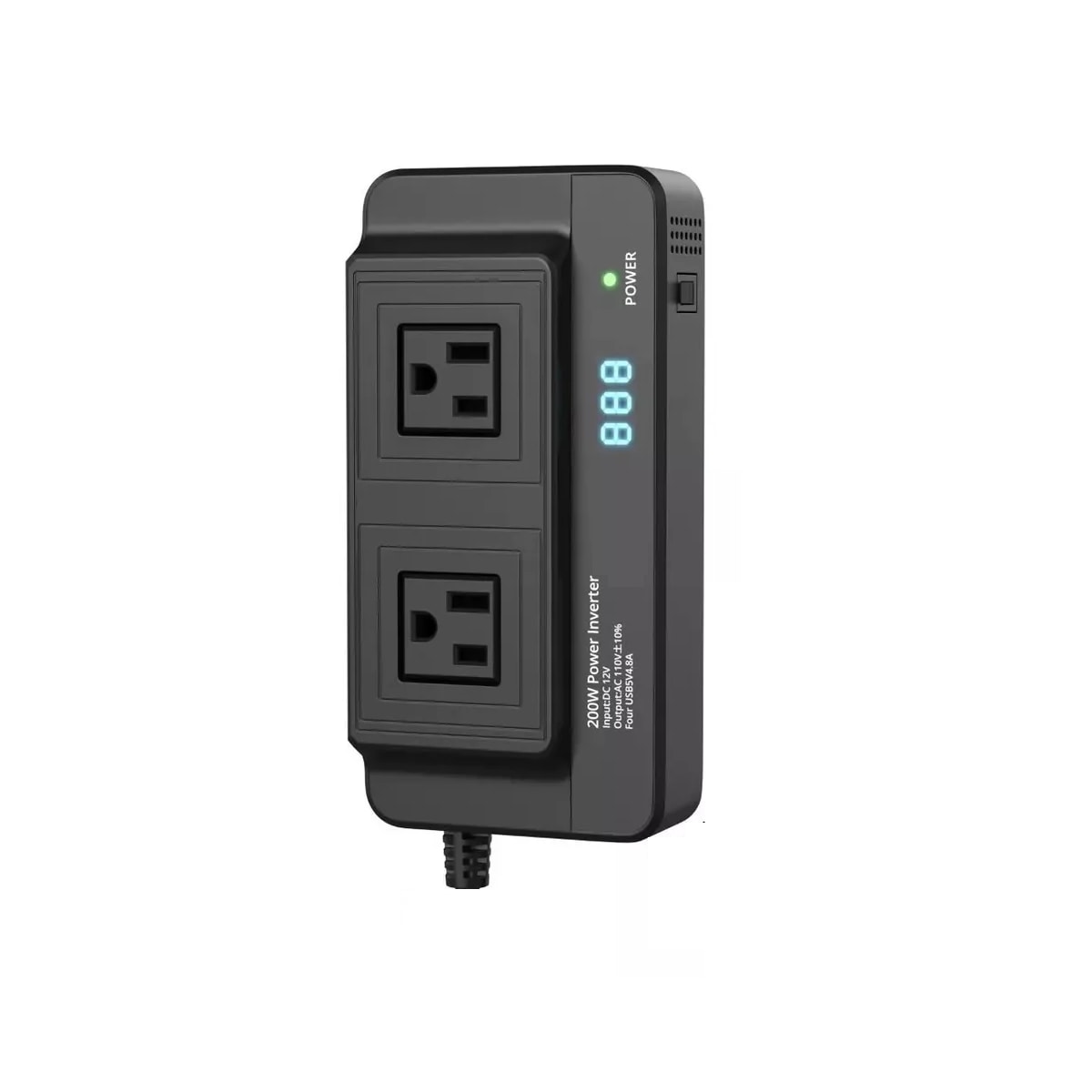 Inversor de Corriente Portátil para Auto Eo Safe Imports Esi-10760 Negro $979