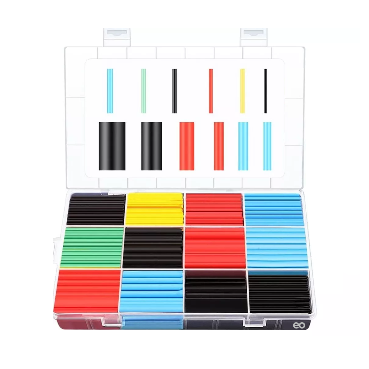 Foto 1 | Kit de Tubo Termoretractil Termofil 12 Tamaños 800 pcs Multicolor